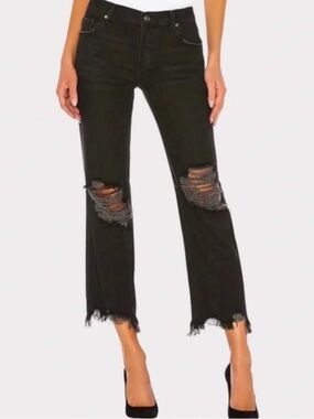 We The Free Charcoal Button-Fly Jeans